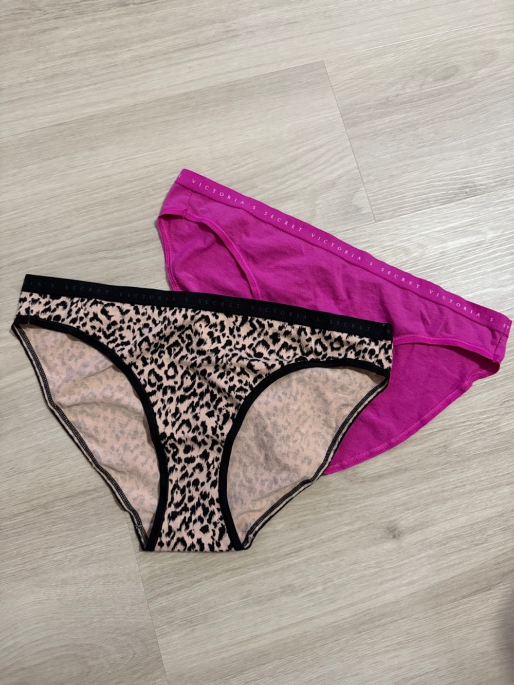 Victoria's Secret Two-Pack Bikini Panties - Fuchsia & Leopard